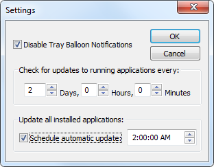 Schedule automatic update